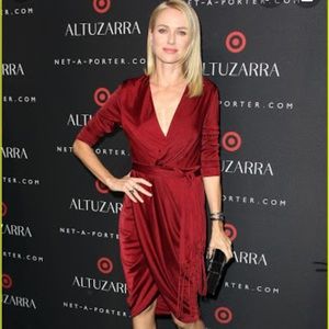 ALTUZARRA FOR TARGET Long Sleeve Deep V-Neck Dress